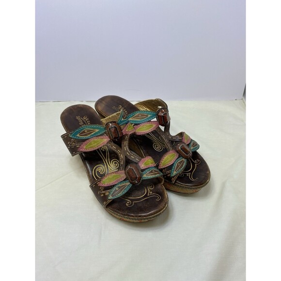 Spring Step Bonita Women's Floral Wedge Sandal, Size 38 EU - Picture 1 of 9
